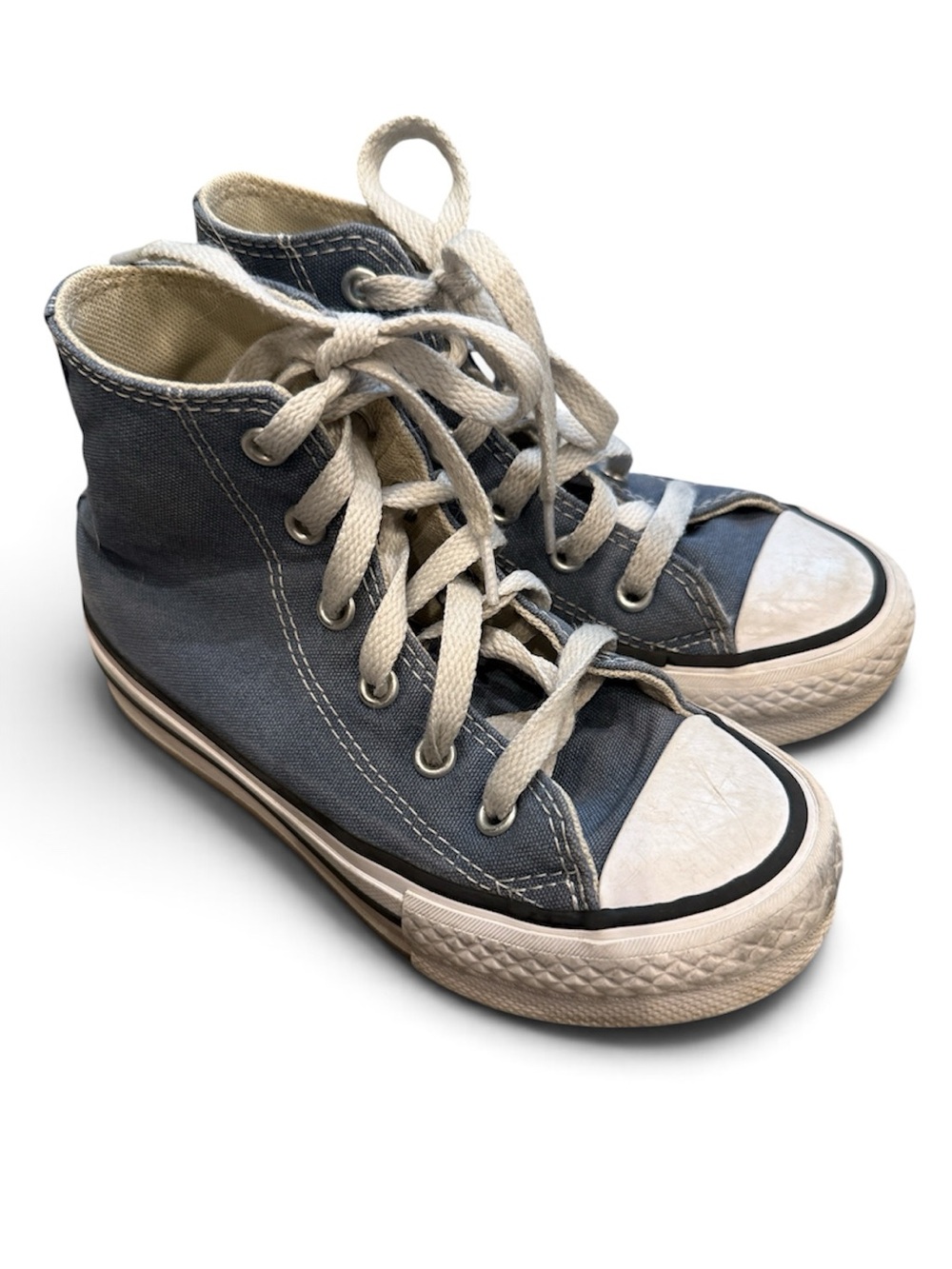 Converse | Kids High-Top Canvas Sneakers in Slate Blue and White